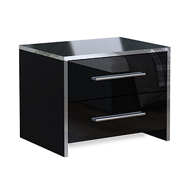 Тумба приліжкова Енні 4Ш модульної спальні Енні чорний глянець Міро Марк