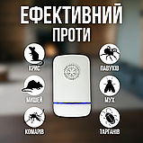 Відлякувач комах клопів мух бліх тарганів комарів електричний відлякування прилад електро в розетку квартири Hechpro (1040), фото 3