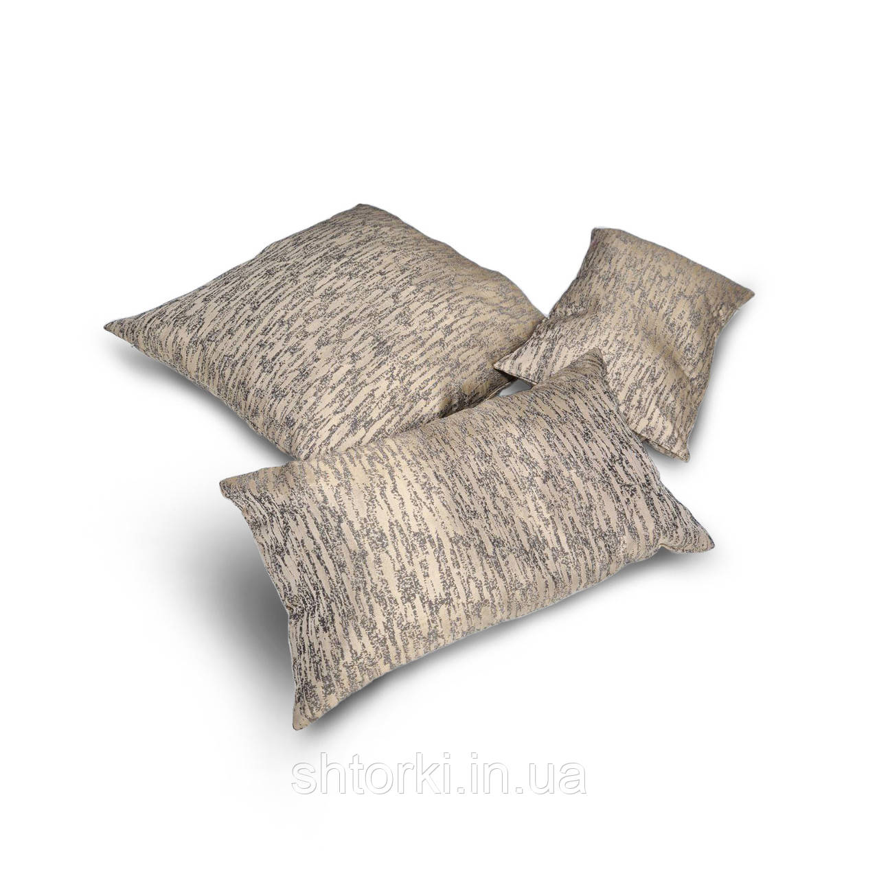 Комплект декоративних подушок Firanka Texture 40х40см 1шт 40х22см 1шт 32х22см 1шт бежеві (п_0699)