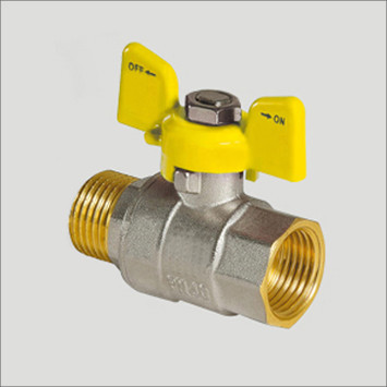 Кран кульовий газ 1/2" ВН (Чехія) метелик