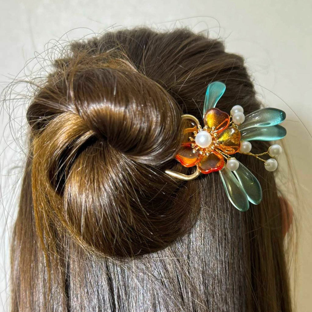 Кандзаші для волосся «Вогняна квітка», фото 1