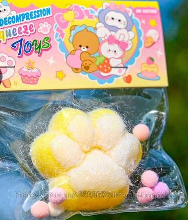 Таба Лапка Котика Squishy Сквіш антистрес ворсиста BOC324700