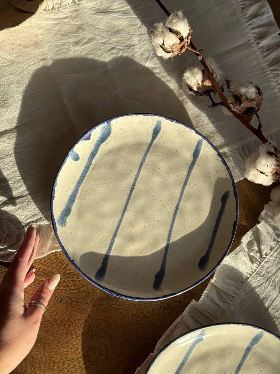 Тарілка Кругла 24 см Синій Лофт Ексклюзив