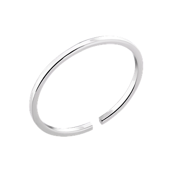 Срібна каблучка на фалангу без камінців тонка незамкнена