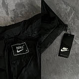 Чоловіча тепла подовжена куртка Nike M1769 чорна, фото 6