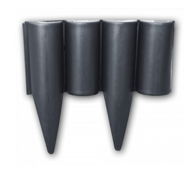 Пластиковий паркан для клумби 2,5 м, PALGARDEN, графіт, огорожка для клумби, грядок (Польща)