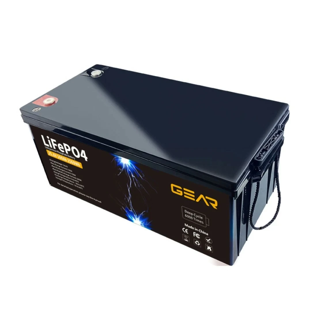Акумуляторна батарея літієва Gear LiFePO4 25.6V 100Ah (2560Wh) GB-LiFePo4-25.6-100