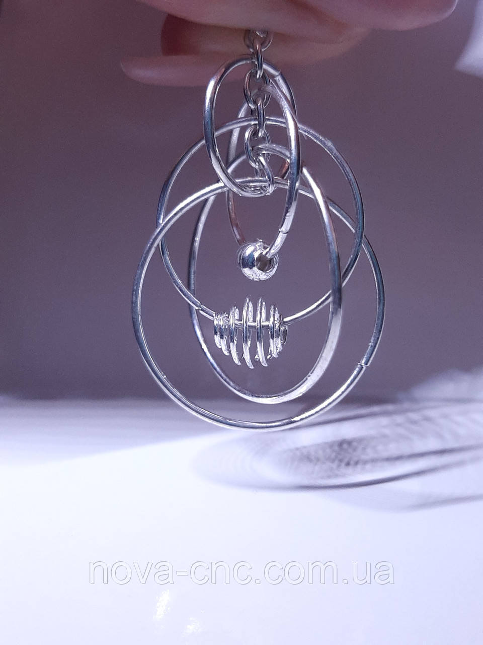 Кулон металевий сріблястий 40 х 30 мм 1 пара