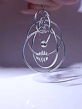 Кулон металевий сріблястий 40 х 30 мм 1 пара