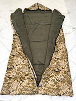 Спальний мішок великий 95х210. Спальник теплий зимовий з флісом. Піксель