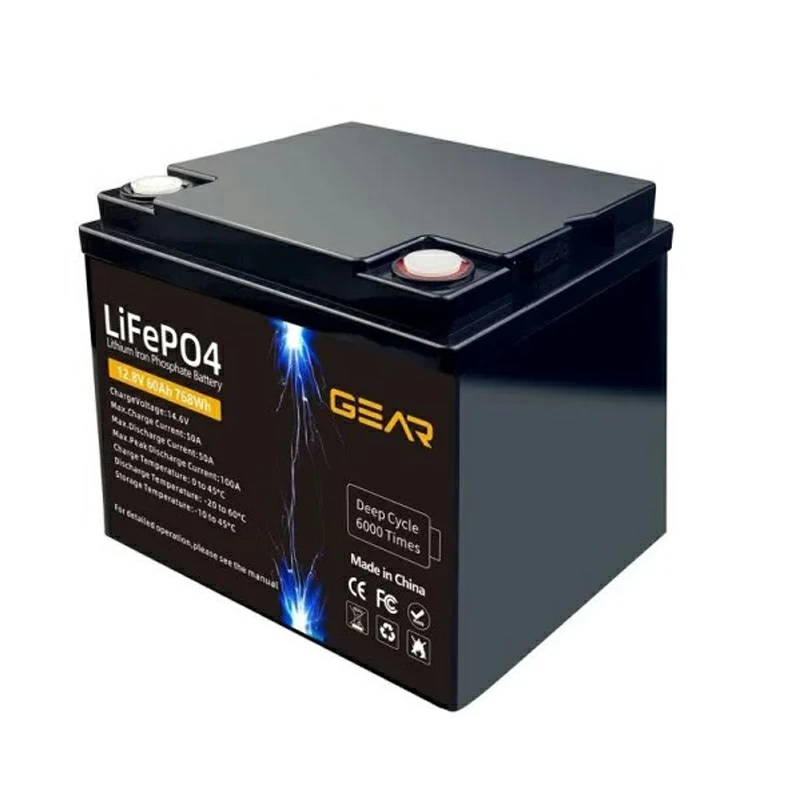 Акумуляторна батарея літієва Gear LiFePO4 12.8V 60Ah (768Wh) GB-LiFePo4-12.8-60