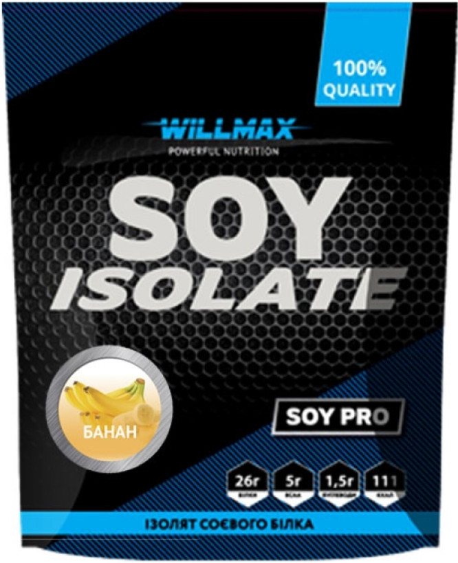 Соєвий протеїн ізолят Willmax Soy Isolate 900 г банан