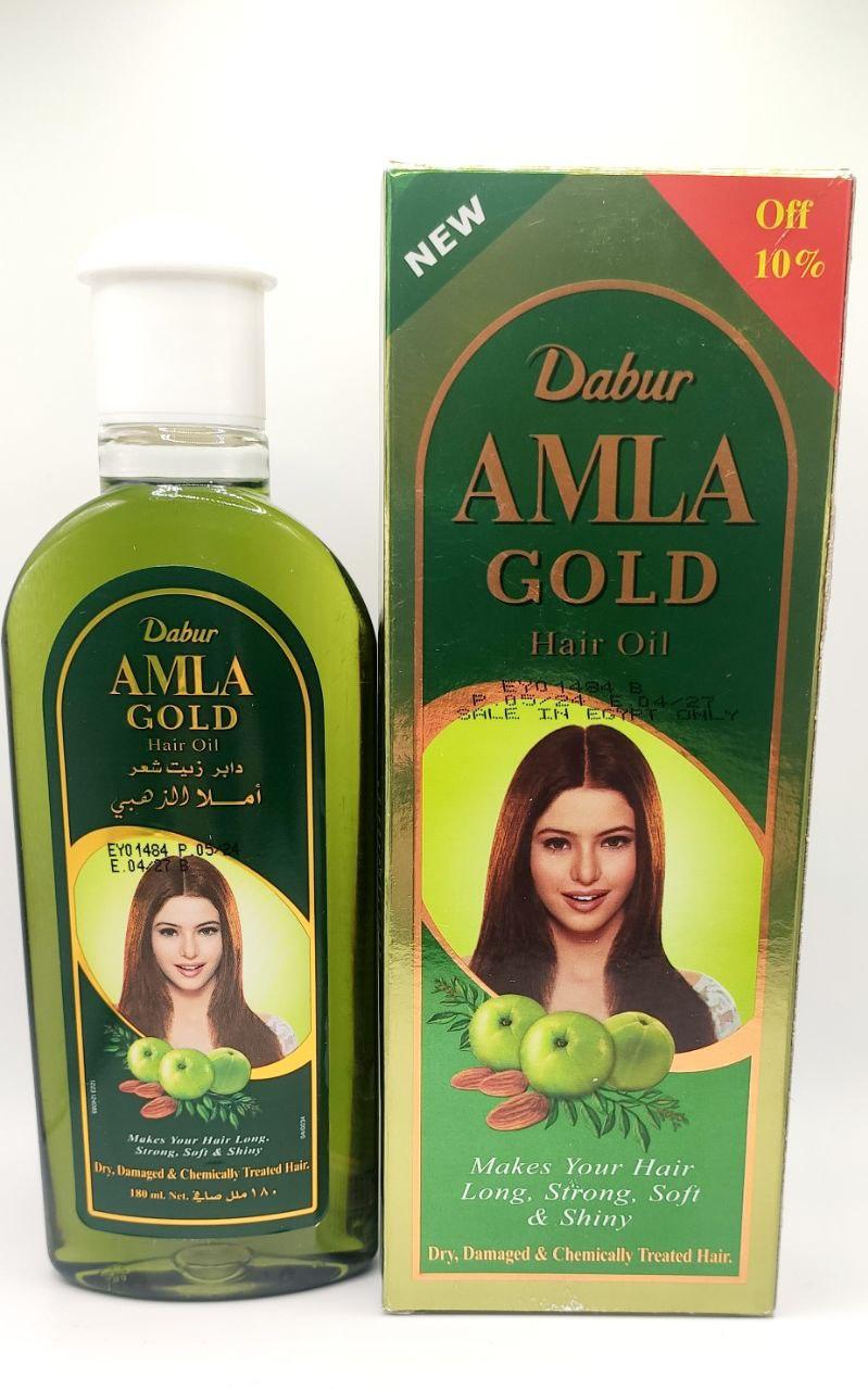 Масло для волосся Амла amla Gold з мигдалем та хною (180мл) Dabur Дабур