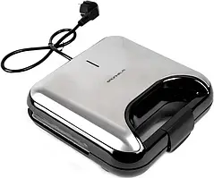 Сендвічмейкер бутербродниця Grunhelm GSM840 800 Вт (111393) Антипригарне покриття, Змінні пластини, 2 роки гаранія