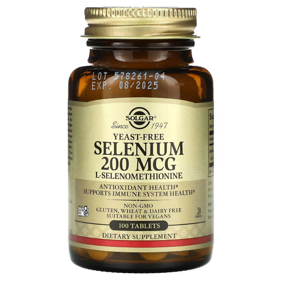 Selenium Yeast-Free Solgar 200 мкг 100 таблеток, фото 1
