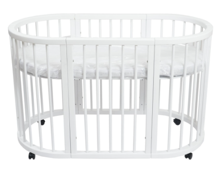 Ліжко Twins Oval 10/1+ матрац L110-TO, білий, білий, фото 1