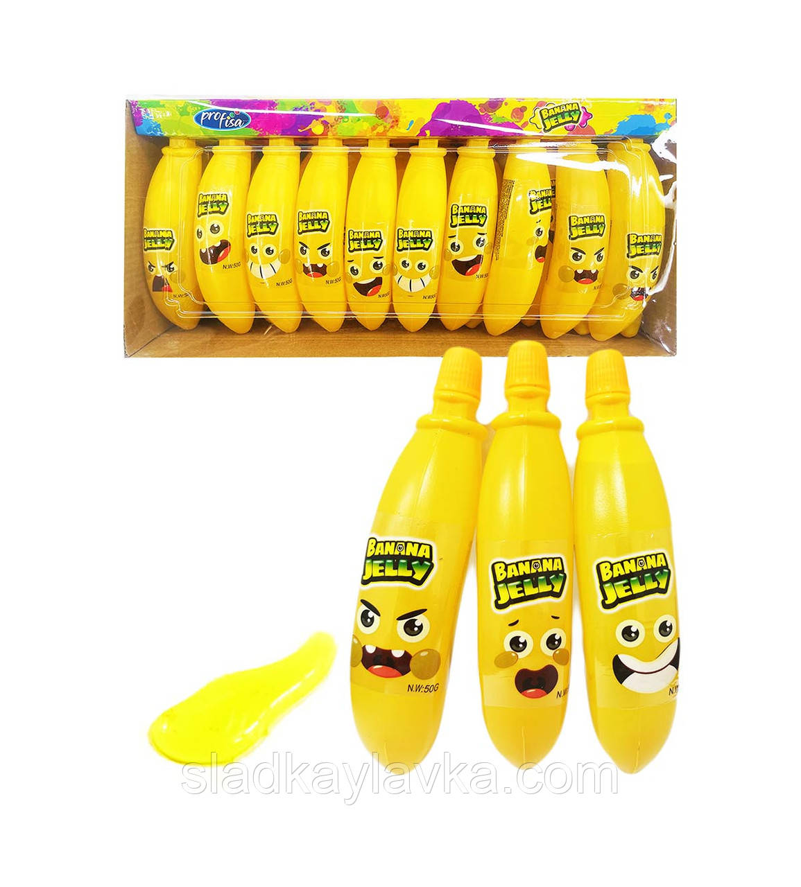 Цукерка желейна BANANA JELLY 30 шт (Profisa)