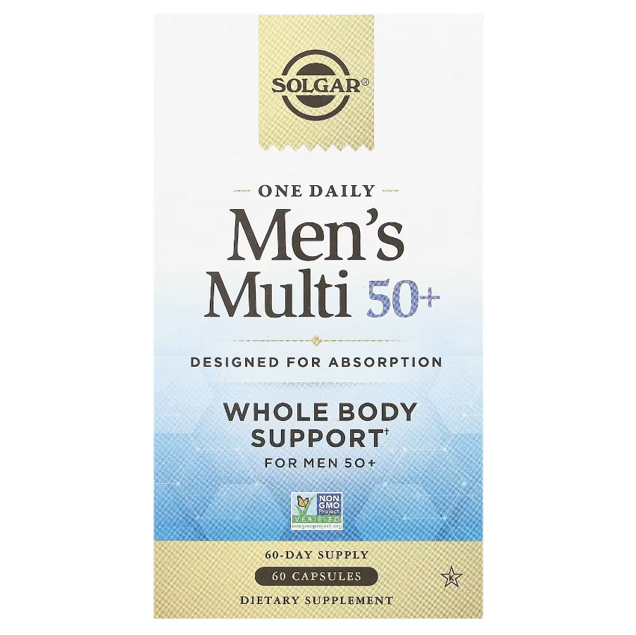 One Daily Men's Multi 50+ Solgar 60 капсул, фото 1