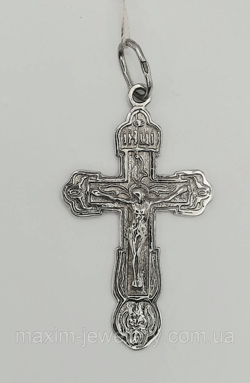 Хрест з розп'яттям зі срібла, фото 1