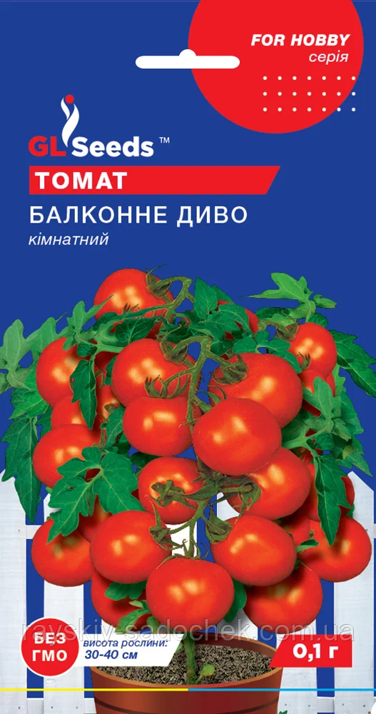 Насіння Томату Балконне диво (0.1г), For Hobby, TM GL Seeds