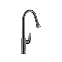 Змішувач для кухні Kroner KRP Makon - GRP030-T Графіт Стильний кухонний змішувач Кран для мийки