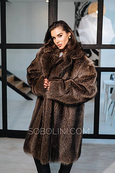 Шуба з хутра єнот вінтадного стиля  в наявності
