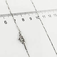 Ланцюжок " Снейк перекручений, блискучий" родій 0,1/45 см (Медичне золото)