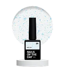 NAILSOFTHEDAY Party top 09 — фінішне покриття для нігтів з голографічною слюдою, без липкого шару, 10 мл