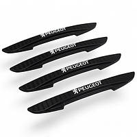 Захисні протиударні смуги PEUGEOT 4шт чорні ПВХ-гума 16х147мм (на скотчі)