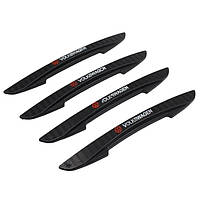 Захисні протиударні смуги VOLKSWAGEN 4шт чорні ПВХ-гума 16х147мм (на скотчі)