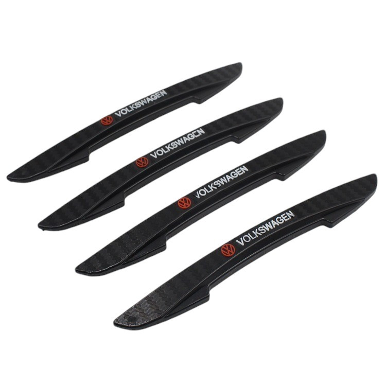 Захисні протиударні смуги VOLKSWAGEN 4шт чорні ПВХ-гума 16х147мм (на скотчі), фото 1
