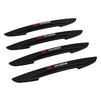 Захисні протиударні смуги HYUNDAI 4шт чорні ПВХ-гума 16х147 мм (на скотчі)