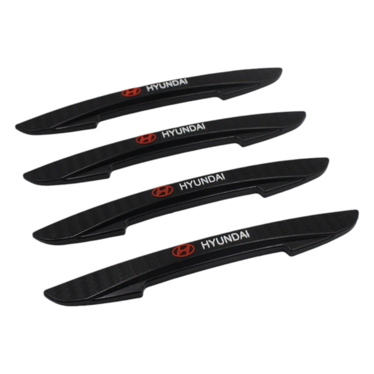 Захисні протиударні смуги HYUNDAI 4шт чорні ПВХ-гума 16х147 мм (на скотчі), фото 1