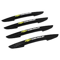 Захисні протиударні смуги CHEVROLET 4шт чорні ПВХ-гума 16х147 мм (на скотчі)