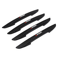 Захисні протиударні смуги MITSUBISHI 4шт чорні ПВХ-гума 16х147мм (на скотчі)