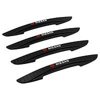 Захисні протиударні смуги NISSAN 4шт чорні ПВХ-гума 16х147мм (на скотчі)