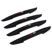 Захисні протиударні смуги KIA 4шт чорні ПВХ-гума 16х147мм (на скотчі)