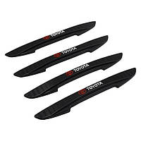 Захисні протиударні смуги TOYOTA 4шт чорні ПВХ-гума 16х147мм (на скотчі)