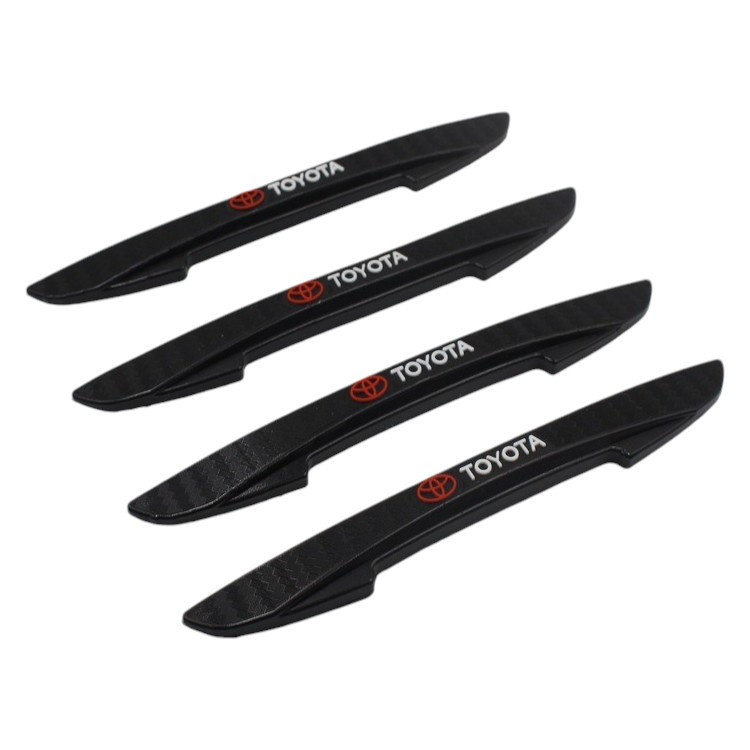 Захисні протиударні смуги TOYOTA 4шт чорні ПВХ-гума 16х147мм (на скотчі), фото 1