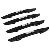 Захисні протиударні смуги AMG 4шт чорні ПВХ-гума 16х147мм (на скотчі)