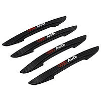 Захисні протиударні смуги AUDI 4шт чорні ПВХ-гума 16х147мм (на скотчі)