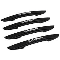 Захисні протиударні смуги LEXUS 4шт чорні ПВХ-гума 16х147мм (на скотчі)