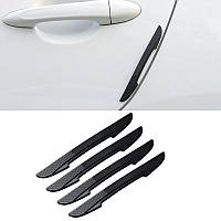 Захисні протиударні смуги БЕЗ НАДПИСІВ 4шт чорні ПВХ-гума 16х147мм (на скотчі)