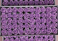 Мильна троянда лавандова для створення розкішних нев'янучих букетів і композицій з мила