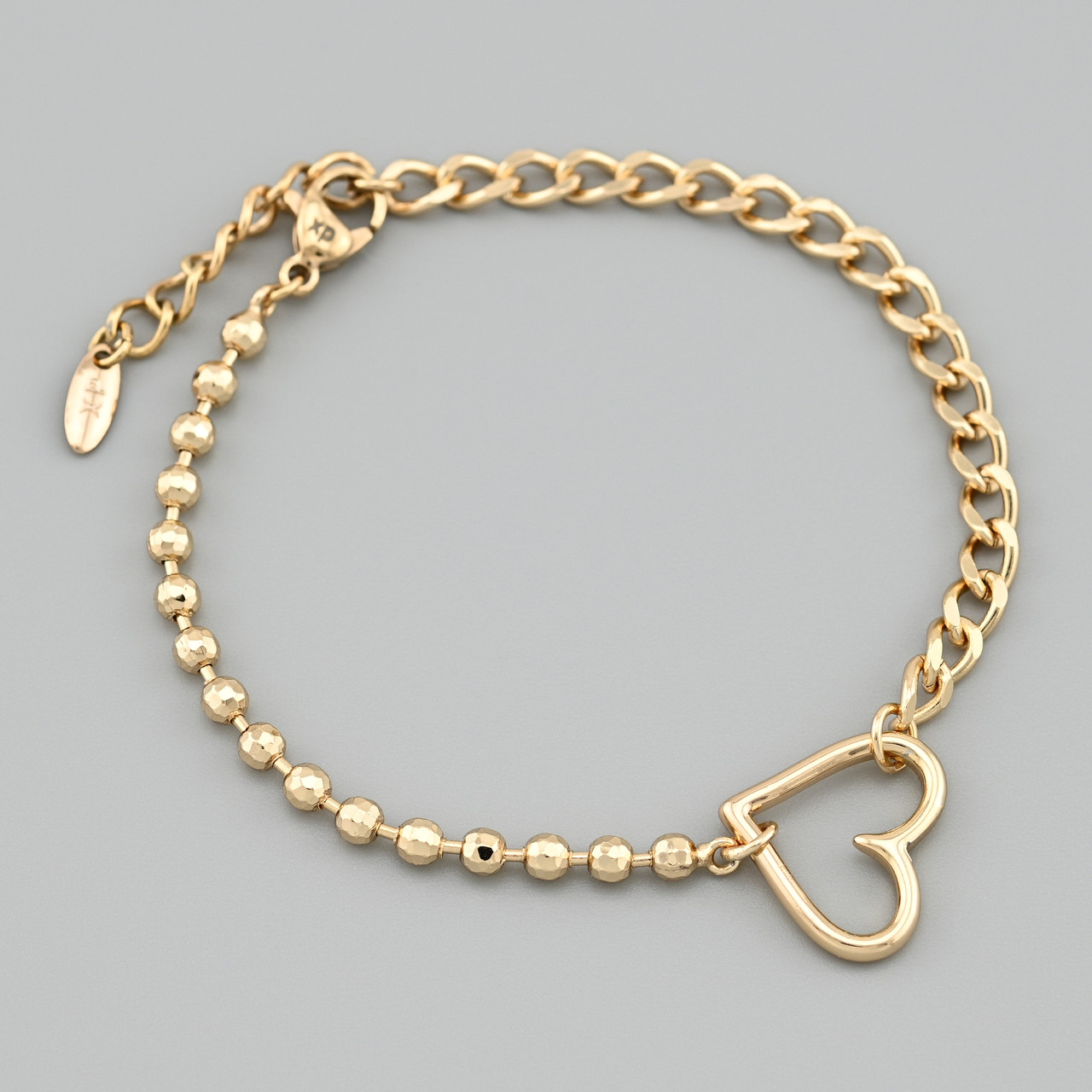 Браслет Закоханість 48025 ширина 4 мм позолота 18К довжина 17+2, фото 1