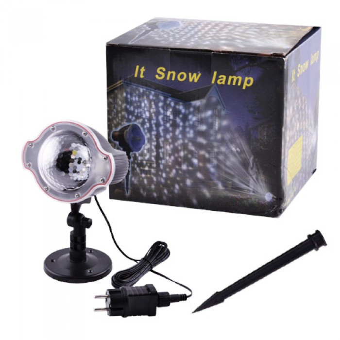 Світлодіодний лазерний проєктор вуличний Christmas Snowfall Projector WL-808, фото 1