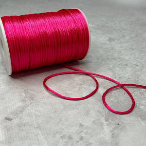 #06 Шнур корсетний (сатиновий, шовковий) 2мм  - малиновий