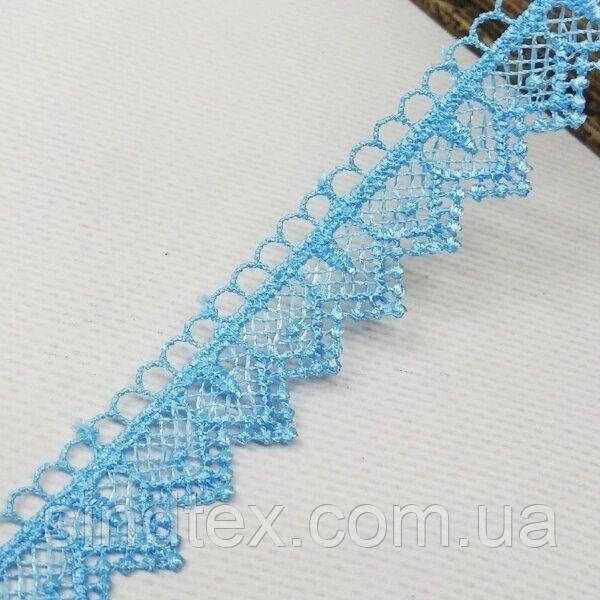 (1 м) Мереживо макраме Sindtex 2см (13M) колір - блакитний (M729-14-187)