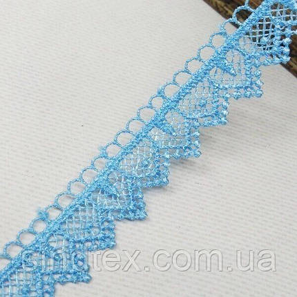 (1 м) Мереживо макраме Sindtex 2см (13M) колір - блакитний (M729-14-187), фото 1