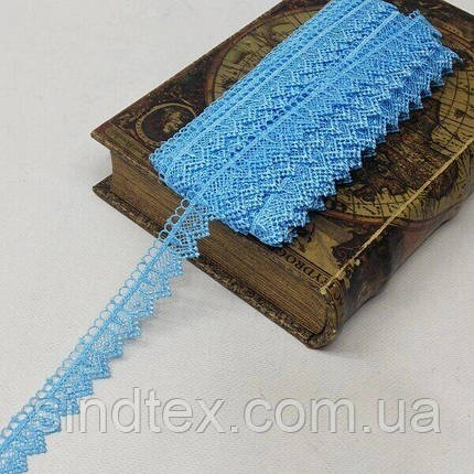 (1 м) Мереживо макраме Sindtex 2см (13M) колір - блакитний (M729-14-187), фото 2